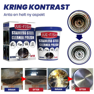 Rengöringspasta för kök i rostfritt stål