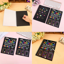 Ladda upp bild till gallerivisning, Anteckningsbok med Rainbow Scratch Art
