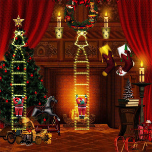 Jul Stege Dekoration Ljus Med Santa Claus