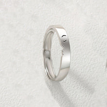 Ladda upp bild till gallerivisning, En kyss Sterling Silver Par Ringar Alla hjärtans dag presentguide
