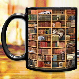 Kattbokälskare keramisk kaffemugg