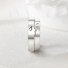 Ladda upp bild till gallerivisning, En kyss Sterling Silver Par Ringar Alla hjärtans dag presentguide
