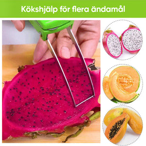 Multifunktionell fruktskärare i rostfritt stål