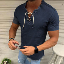 Ladda upp bild till gallerivisning, Jeansskjortor för män med spets-tofsstretch

