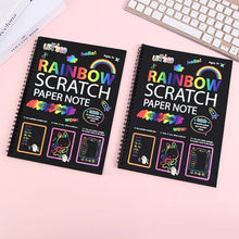 Ladda upp bild till gallerivisning, Anteckningsbok med Rainbow Scratch Art
