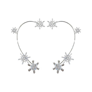 Zirconia snöflinga örhängen utan piercing