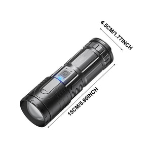 Vit teleskopisk laser ficklampa med zoom