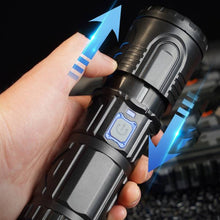 Ladda upp bild till gallerivisning, Vit teleskopisk laser ficklampa med zoom
