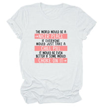 Ladda upp bild till gallerivisning, Dam T-shirt med tryck | Rund hals
