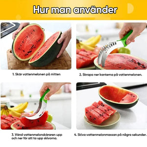 Multifunktionell fruktskärare i rostfritt stål