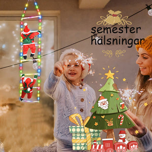 Jul Stege Dekoration Ljus Med Santa Claus