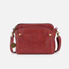 Ladda upp bild till gallerivisning, Crossbody axel och clutchväska i läder i tre lager
