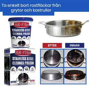 Rengöringspasta för kök i rostfritt stål