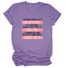 Ladda upp bild till gallerivisning, Dam T-shirt med tryck | Rund hals
