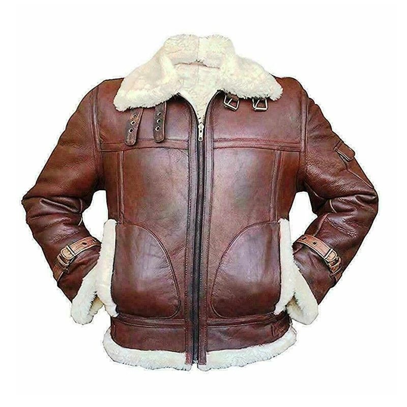 Vintage läderbomberjacka