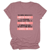 Ladda upp bild till gallerivisning, Dam T-shirt med tryck | Rund hals
