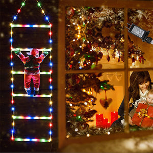 Jul Stege Dekoration Ljus Med Santa Claus