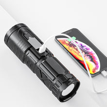 Ladda upp bild till gallerivisning, Vit teleskopisk laser ficklampa med zoom

