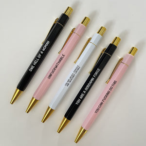 Motiverande Badass roliga pennor (5 st)