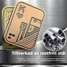 Ladda upp bild till gallerivisning, Mynt med tryckknapp för pokerhand
