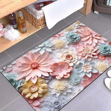 Ladda upp bild till gallerivisning, 3D-blomtryck Superabsorberande halkfri golvmatta
