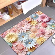Ladda upp bild till gallerivisning, 3D-blomtryck Superabsorberande halkfri golvmatta
