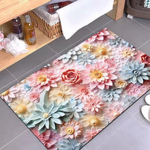 Ladda upp bild till gallerivisning, 3D-blomtryck Superabsorberande halkfri golvmatta
