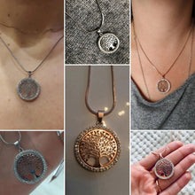 Ladda upp bild till gallerivisning, Ihåligt halsband med dubbar i livets träd
