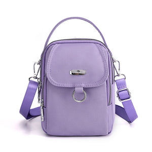Lätt Vattentät Crossbody-väska med Flera Fickor