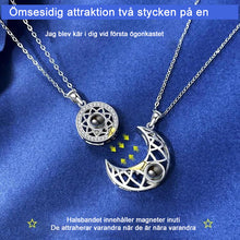 Ladda upp bild till gallerivisning, Alla hjärtans dag projektion solmåne stjärna par magnetiskt halsband
