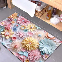 Ladda upp bild till gallerivisning, 3D-blomtryck Superabsorberande halkfri golvmatta
