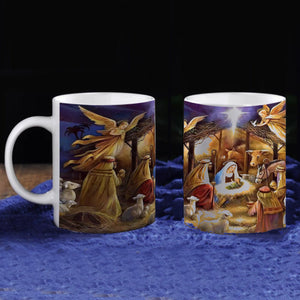Vintage jul julkrubba mugg
