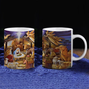 Vintage jul julkrubba mugg