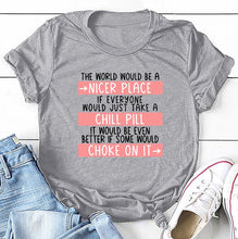 Ladda upp bild till gallerivisning, Dam T-shirt med tryck | Rund hals
