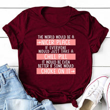 Ladda upp bild till gallerivisning, Dam T-shirt med tryck | Rund hals

