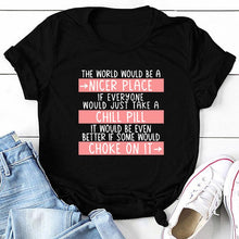 Ladda upp bild till gallerivisning, Dam T-shirt med tryck | Rund hals
