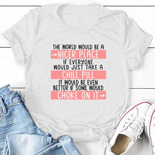 Ladda upp bild till gallerivisning, Dam T-shirt med tryck | Rund hals
