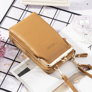 Telefonväska för kvinnor enfärgad crossbody-väska