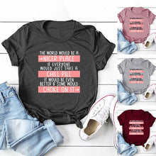 Ladda upp bild till gallerivisning, Dam T-shirt med tryck | Rund hals
