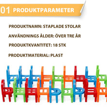 Ladda upp bild till gallerivisning, Stolar Stapeltorn Tower Balansspel
