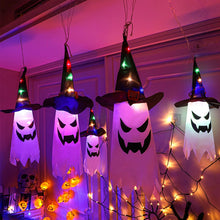 Ladda upp bild till gallerivisning, Halloween hängande ljus upp häxhatt
