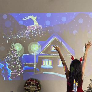 Projektorlampa med julstämning