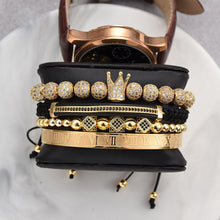 Ladda upp bild till gallerivisning, Armband i Fyra Delar av en Kronkombination av Zirkon
