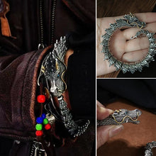 Ladda upp bild till gallerivisning, Silver handgjort Drakkedja armband
