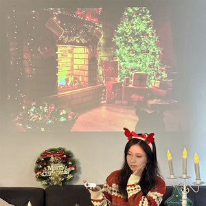 Projektorlampa med julstämning