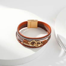 Ladda upp bild till gallerivisning, Läderarmband i flera lager
