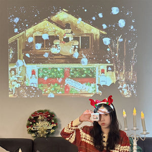 Projektorlampa med julstämning