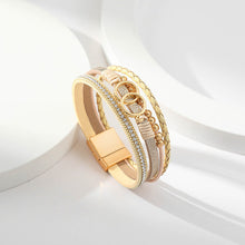 Ladda upp bild till gallerivisning, Läderarmband i flera lager
