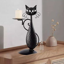 Ladda upp bild till gallerivisning, Svart kattljusstake
