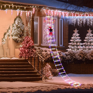 Jul Stege Dekoration Ljus Med Santa Claus